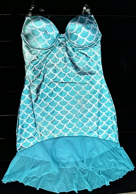 Metallic havfrue kostume